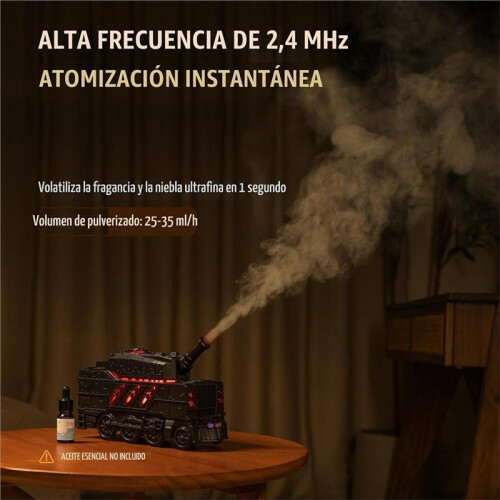 Tank Diffuser with LED Flame Effect Essential Oil Aroma Diffuser Remote Adapter  Aromatherapy Humidifier EU Plug B 1