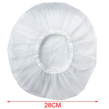 2Pcs Household Waterproof Shower Cap, Swimming Cap, Hotel Elastic Shower Cap Hair Set (White&Black)