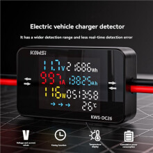 2X KOWSI KWS-DC26 Testador de Corrente Contínua Testador de Carga de Bateria Medidor de Energia Detector de Capacidade de Bateria para Veículos