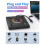 External CD DVD Drive USB 3.0 Type-C Disc Reader Burner Player with USB Hub & Card Slots 3