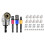 1 Set Impact Grade Power Hand Tools Driver Sockets Adapter & 50 Pcs Corner Bracket Profile Connector Set 1