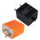 2 Pcs Motorcycle Speed Adjustable Led Flasher Relay 12V, Orange & Black 1