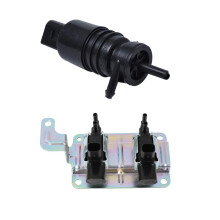 Windshield Washer Motor Pump Washer Pump with 4M5G-9J-559NB Intake Manifold Vacuum Solenoid Valve