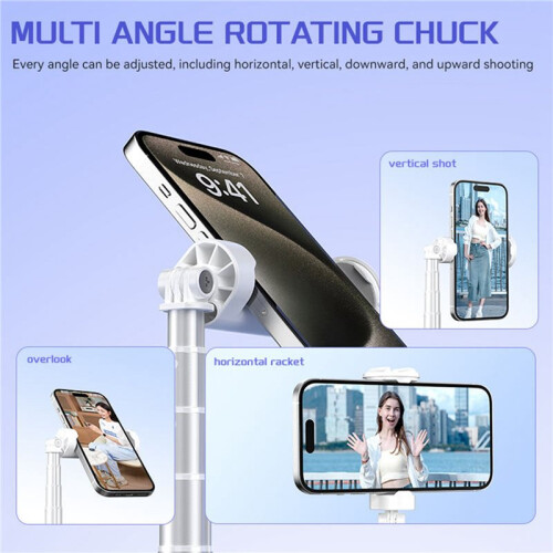 2X Automatically - Selfie Stick with Single-Button Remote Control 360 Rotation Outdoor Live Streaming Stand 2