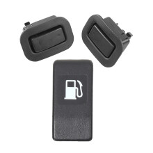 3 Pcs Car Accessories: 1 Pcs Fuel Gas Door Release Handle & 2 Pcs Rear Recliner Button Black