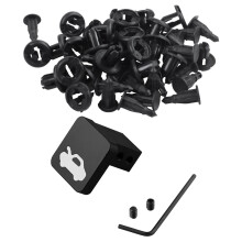 25 Pcs Plastic Push in Car Bumper Door Rivets Clip with Hood Release Handle Repair Kit,Fits for