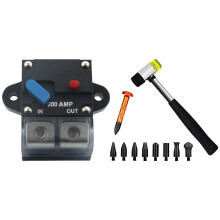 1 Pcs 12-24 Volt 200A Circuit Breaker Audio Inline Fuse & 10Pcs Car Body Paintless Dent Repair Tools with Knock