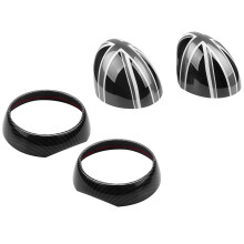 2 Pair Car Accessories: 1 Pair Car Dashboard Side Air Vent Decoration Cover & 1 Pair Door Side Mirror Cover Caps