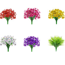 24 Bundles Artificial-Flowers for Outdoors Fake Ferns UV Resistant-Faux Spring