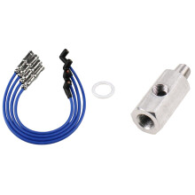 Stainless Steel Turbocharger Connector with 4PCS 8mm Car Wiring Harness Car Ignition Wire Set