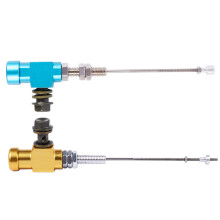 2Pcs Motorcycle Hydraulic Clutch Master Cylinder Rod Brake Pump M10X1.25Mm Aluminum - Gold &