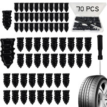 70PCS Heavy Duty Tire Plugs - Flat Tire Repair Kit with Vacuum Tool, (35S+35L)