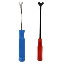 2 Pcs Car Door Interior Trim Clip Panel Upholstery Fastener Clip Removal Tool Screwdriver Nail Puller , 4 Inch with 6 Inch Red