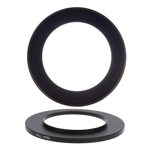 2Pcs Step   Lens Filter Size Metal Adapter - 58-77Mm & 52Mm-77Mm