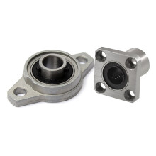 2 Pcs Bearing: 1 Pcs Bushings Square Flanged Long Linear Bearing 12Mm X 21Mm X 30Mm & 1 Pcs KFL001 Zinc Alloy Flanged Bearings Bearings Bearings
