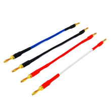 4 Cables Puente para Altavoces Audiófilos Estilo para con Conductores de Cobre 4N y Chapados en Plata