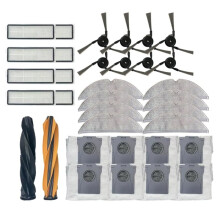 Roller Brush Main Side Brush Filters Mop Cloths Dust Bag for D20 Pro / D20 Vacuum Cleaner Replacement Parts