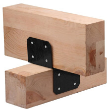 12 Pcs Black Joist Anchor Connector Fit 2x4 Post,18 Gauge Roof Tie Header Hanger Joint Post Cap for Wood House A