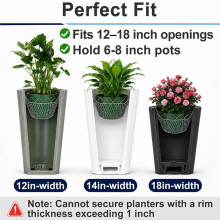 2Pack Adjustable Planter Inserts, Plant Risers for 12-18" Wide Top Openings Pots, for Commercial Party & Wedding