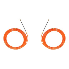 2 Pcs Orange Guide Device Nylon Electric Cable Push Pullers Duct Snake Rodder Fish Tape Wire, 20 meter & 10 meter