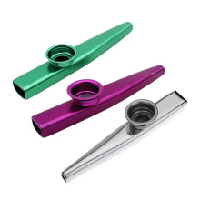 Kazoo Aluminum Alloy Metal With 5 Pcs Gifts Flute Diaphragm For Children Music-Lovers, Green &  & Silver(3Set)