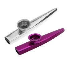 Kazoo Aluminum Alloy Metal With 5 Pcs Gifts Flute Diaphragm For Children Music-Lovers, & Silver(2 Set)