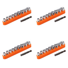4 Set Hand Tools 1/4 Inch Drive Hex Bit Socket Wrench Set Sleeve Wrench Set Wrench Adapter 5/6/7/8/9/10/11/12/13Mm