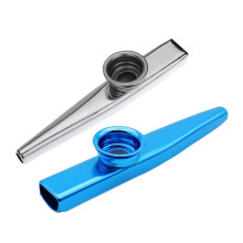 Kazoo Aluminum Alloy Metal With 5 Pcs Gifts Flute Diaphragm For Children Music-Lovers,  & Silver(2Set)