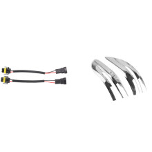 2x 9006 to H11 H8 Headlight Fog Light Harness Plug Cable Socket & 2x Rearview Mirror Cover for CRV 2017-2019