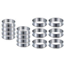 6 Pieces Muffin Tart Rings & 8 Pcs 4.1 Inch Muffin Tart Rings Double Tart Stainless Steel Round Mold