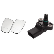 2 Set Car Accessories: 1 Pcs Air Boost Pressure Map Sensor & 1 Set Car Heated Rearview Mirror Glass