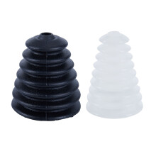 2pcs Drill Dust Collector Rubber Dust Cover Electric Hammer Drill Dust Collector Electric Drill Power Tool Accessories - White & Black