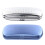 2pcs Glasses Case, Aluminum Hard Shell Eyeglasses Case Striped Spectacles Box for Small and Medium Frames -  & Silver 1