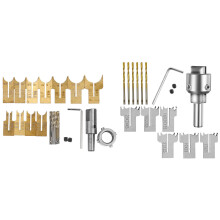 2 Set Wooden Beads Drill Bit Blade Milling Cutter Set for DIY Rings Making Jewelry, A & B