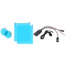 4Pcs Car Rearview Mirror Film Car Side Mirror Anti-Glare Film & 1 Set Car Wireless Audio Phone Call Handsfree Microphone