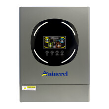 Aninerel Onduleur Solaire Hybride 48V, Double Sortie, Écran LCD Couleur, MPPT 120A, Modèle ANL-6200T-48L-W-PRO