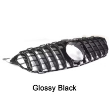 Calandre Avant Style GTR pour Mercedes Benz Classe C W205 2015-2018, Noir Brillant, ABS