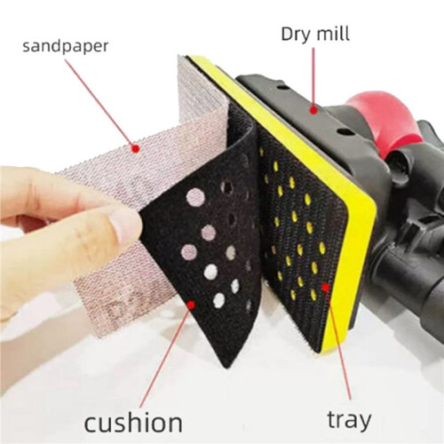 5X Dry Grinder Tray Rectangular Grinding Card Chassis Pneumatic Dry Grinding Disc Pneumatic Sandpaper
