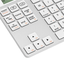 Ergonomische Dual Mode Kabellose Zifferntastatur mit Display-Taschenrechner 2in1 Kabellose Zifferntastatur Weiß