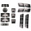 12Pcs Door  Memory Lock  Stickers for   a B C E Class CLA & 12x Window  Button Trim Sticker 1