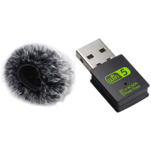 1 Set Adapter,Wireless Network External Receiver & 1 Pcs Microphone Furry Windscreen Mic Wind Cover