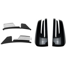 4 Pcs Car Accessories: 2 Pcs Side Rear View Mirror Cover Trim & 2 Pcs Bumper Lip Spoiler Sticker Wheel Eyebrow Fende
