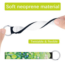 200 Stück Sublimations-Armbandrohlinge, Schlüsselanhänger, Großpackung, Weißer Neopren-Sublimations-Schlüsselbandhalter für Heimwerkerarbeiten