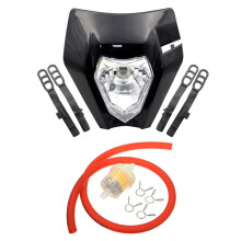 6mm Gasoline Filter + Petrol Pipe Hose + 4 Clips with Motorcycle Light Lamp Off Road Headlight Mask
