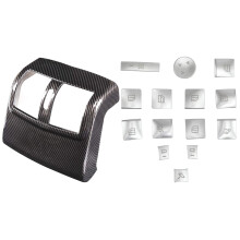 1 Set Window Button Trim Cover Sticker & 1 Pcs Rear Air Condition Outlet Vent Cover Trim Sticker