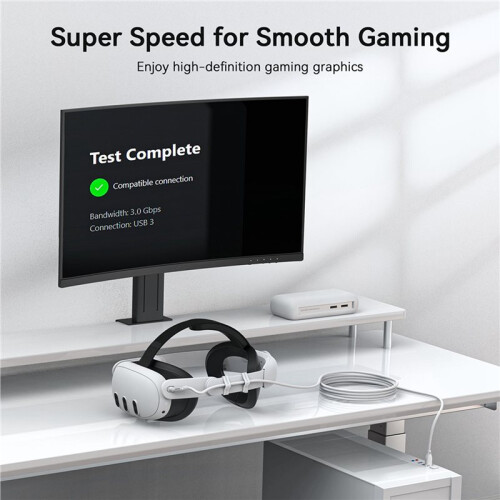2X AMVR VR Link Cable Type-C USB 18W Rechargeable Fast Charging Cable for Meta Quest 3/3S/2/Pro/PICO4/Pro/Ultra 2