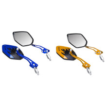 4PCS/Set Universal Motorcycle Rearview Mirrors Motorbike 360 Degree Rotation 8 / 10mm Black+Gold & Black+