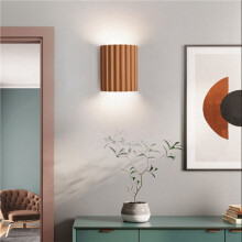 2X Schlafzimmer-Wandlampe, Hauseingang, Gang, Wohnzimmer, Kunstharz-Wandlampe, Innenwandlampe, Nachttischlampe (Orange)