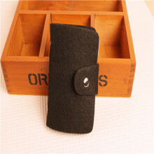 (Black)Womens Pouch Id Credit Card Wallet Cash Holder Organizer Case Pocket Box
