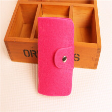 (RoseRed)Womens Pouch Id Credit Card Wallet Cash Holder Organizer Case Pocket Box
